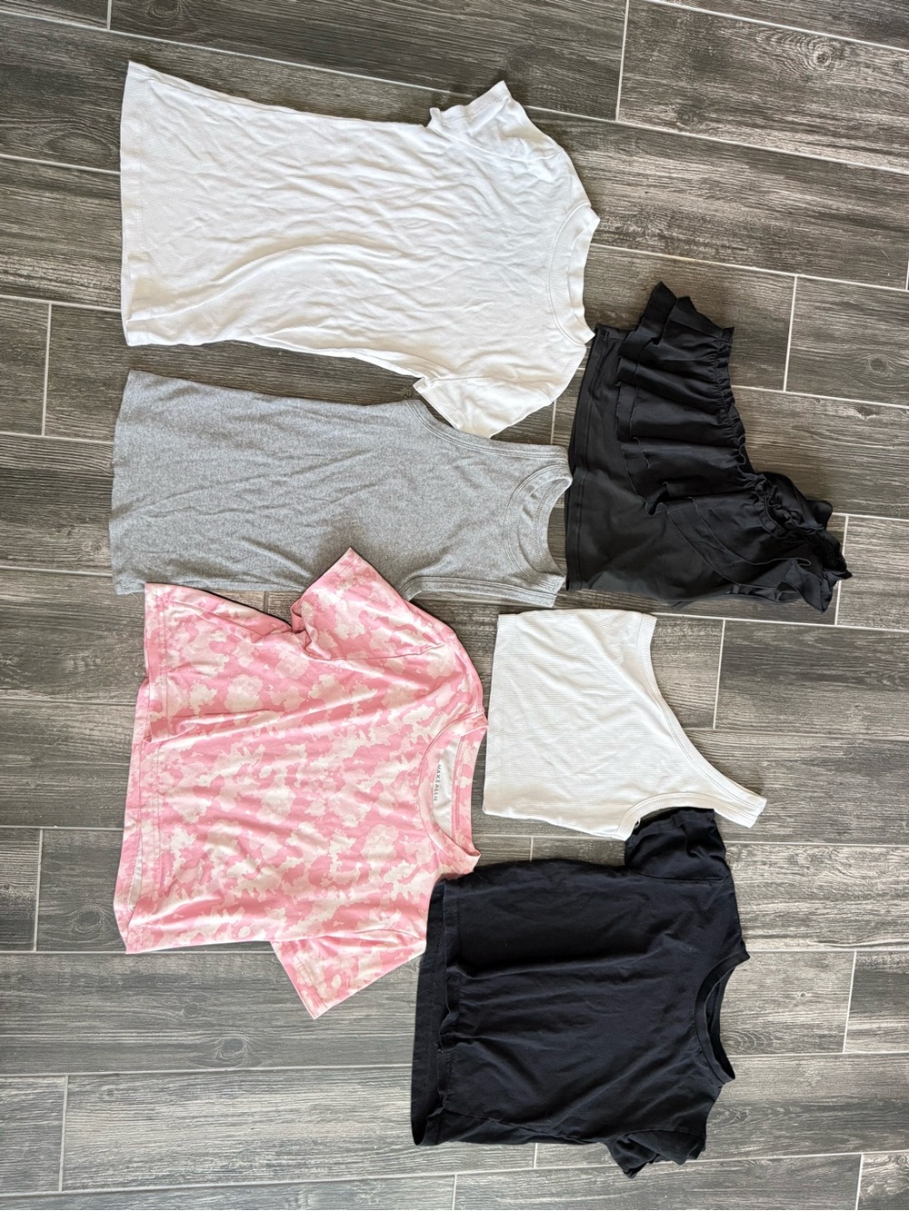 Mixed Women's Tops Bundle - White, Gray, Black & Pink